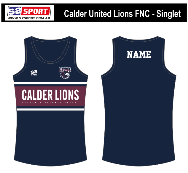 CALDER UNITED LIONS 2025 Preseason Singlet