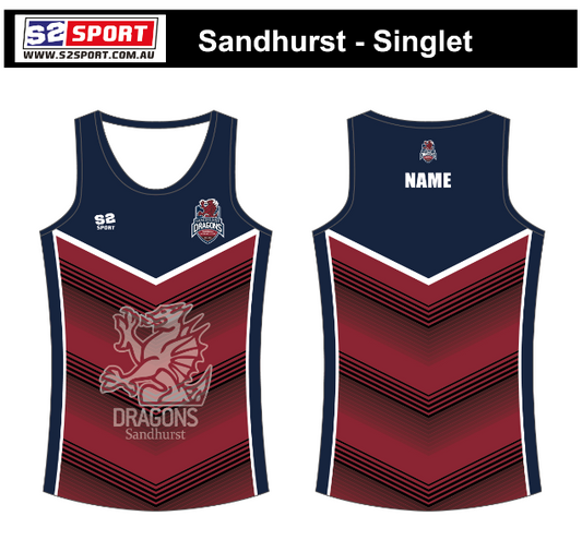 Sandhurst Dragons Football and Netball Club 2025 Preseason Singlets