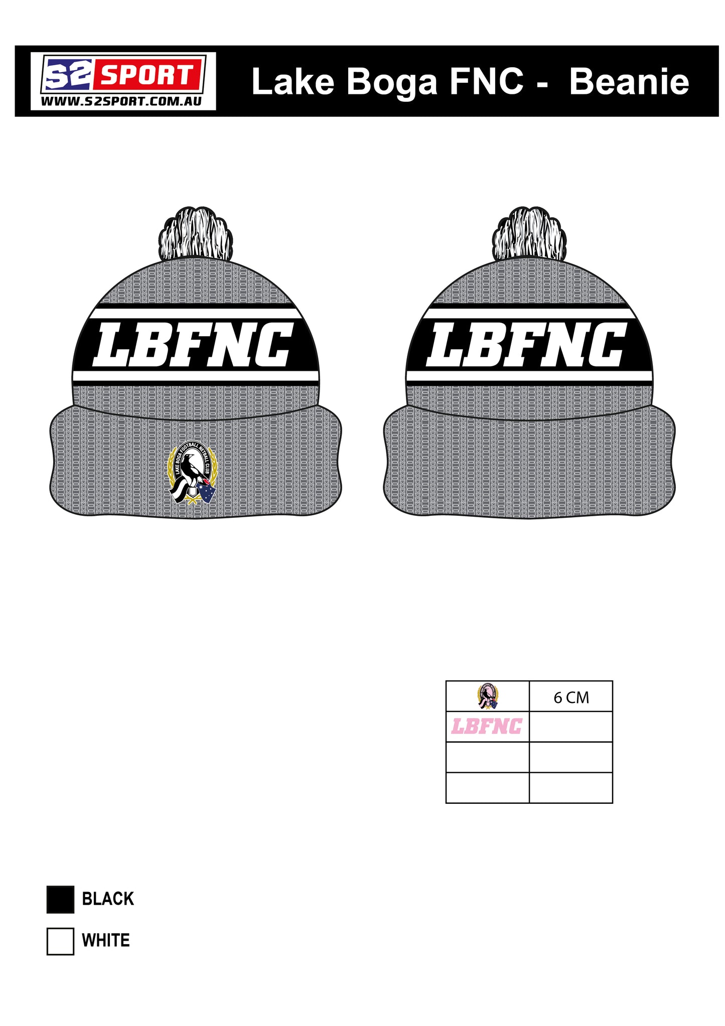 Lake Boga Football Netball Club Beanie