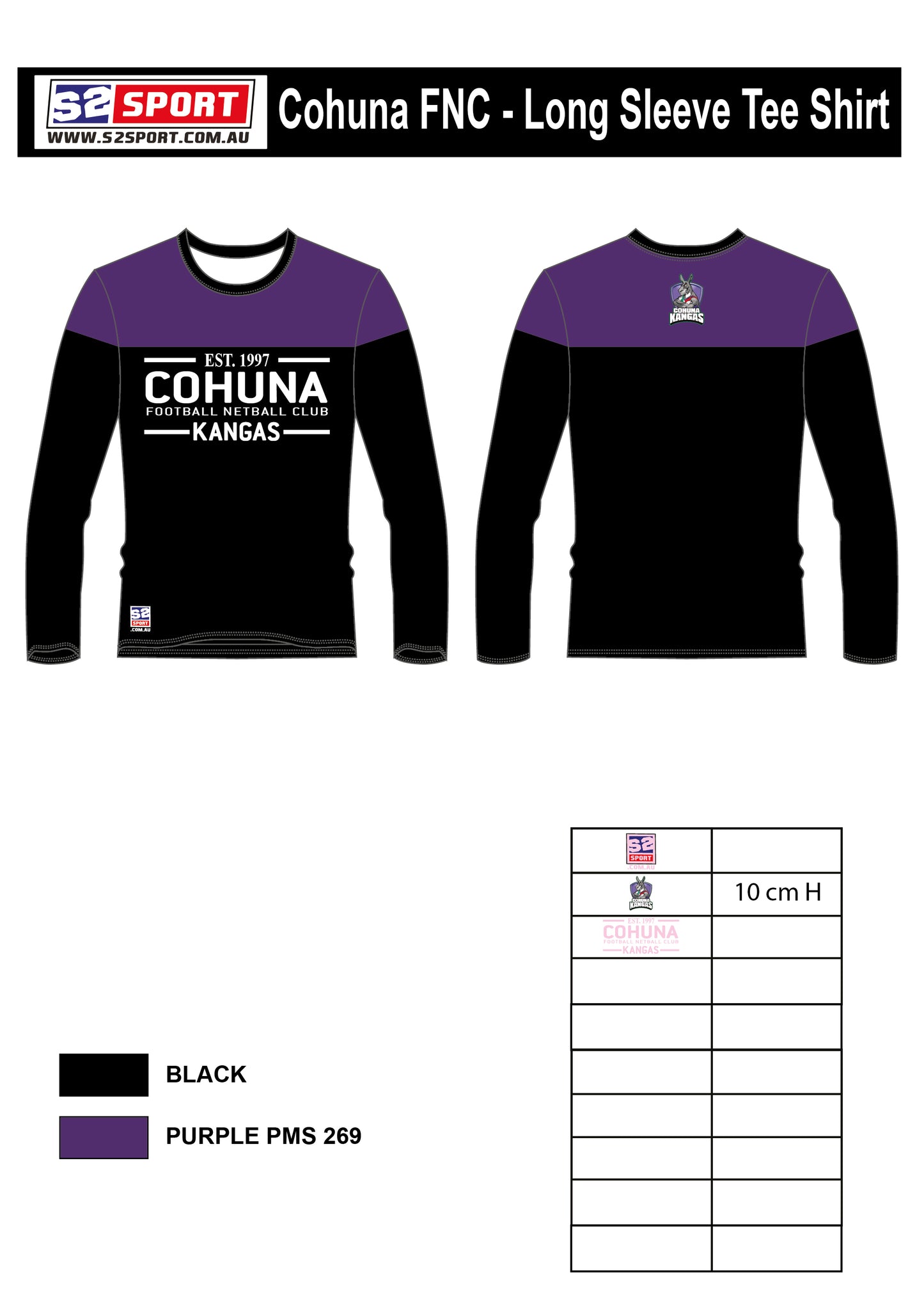 Cohuna Football and Netball Club Long Sleeves T-Shirt