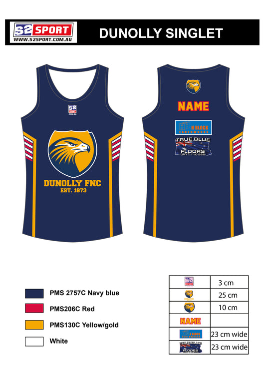 Dunolly Football and Netball Club Singlet