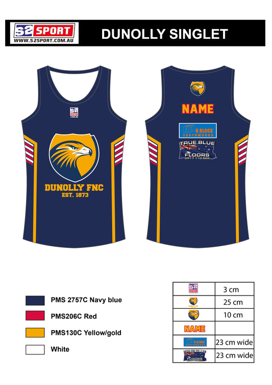 Dunolly Football and Netball Club Singlet (Ladies)