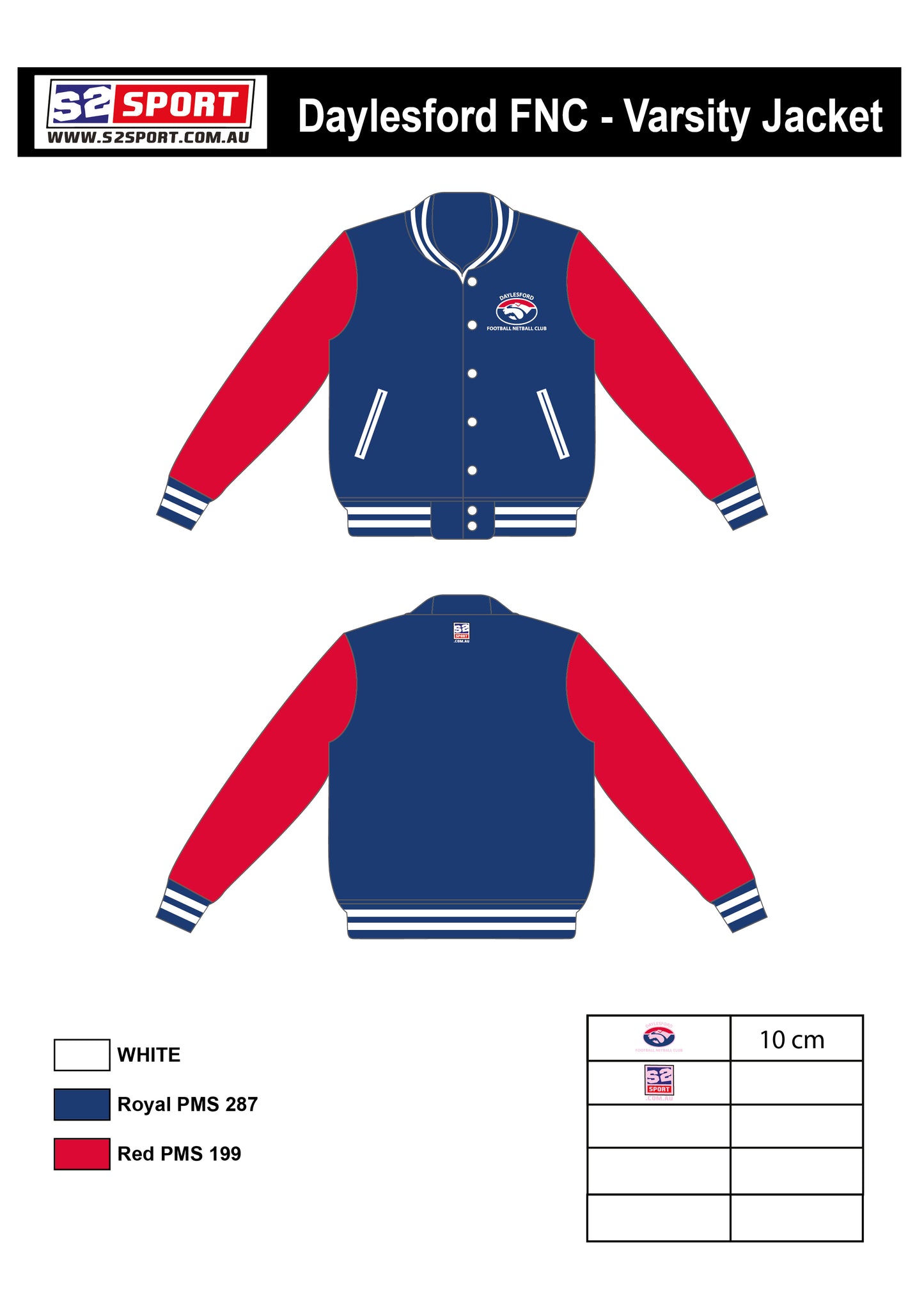 Daylesford Football and Netball Club Varsity Jacket