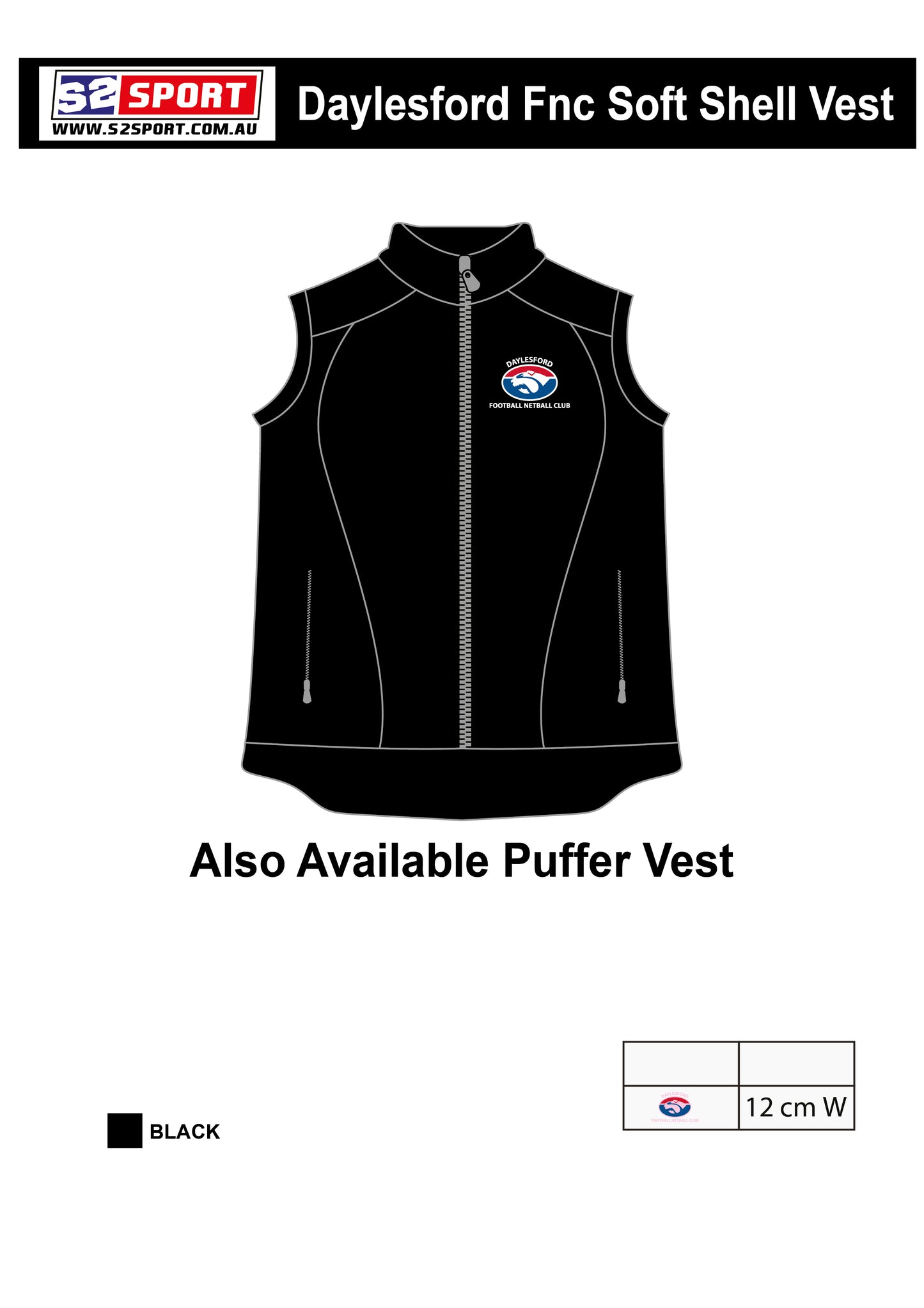 Daylesford Football and Netball Club Jacket & Vest (Puffer / Soft shell)