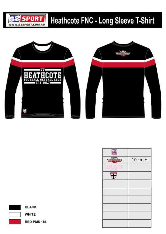 Heathcote Football and Netball Club Long Sleeves T Shirt (Ladies)