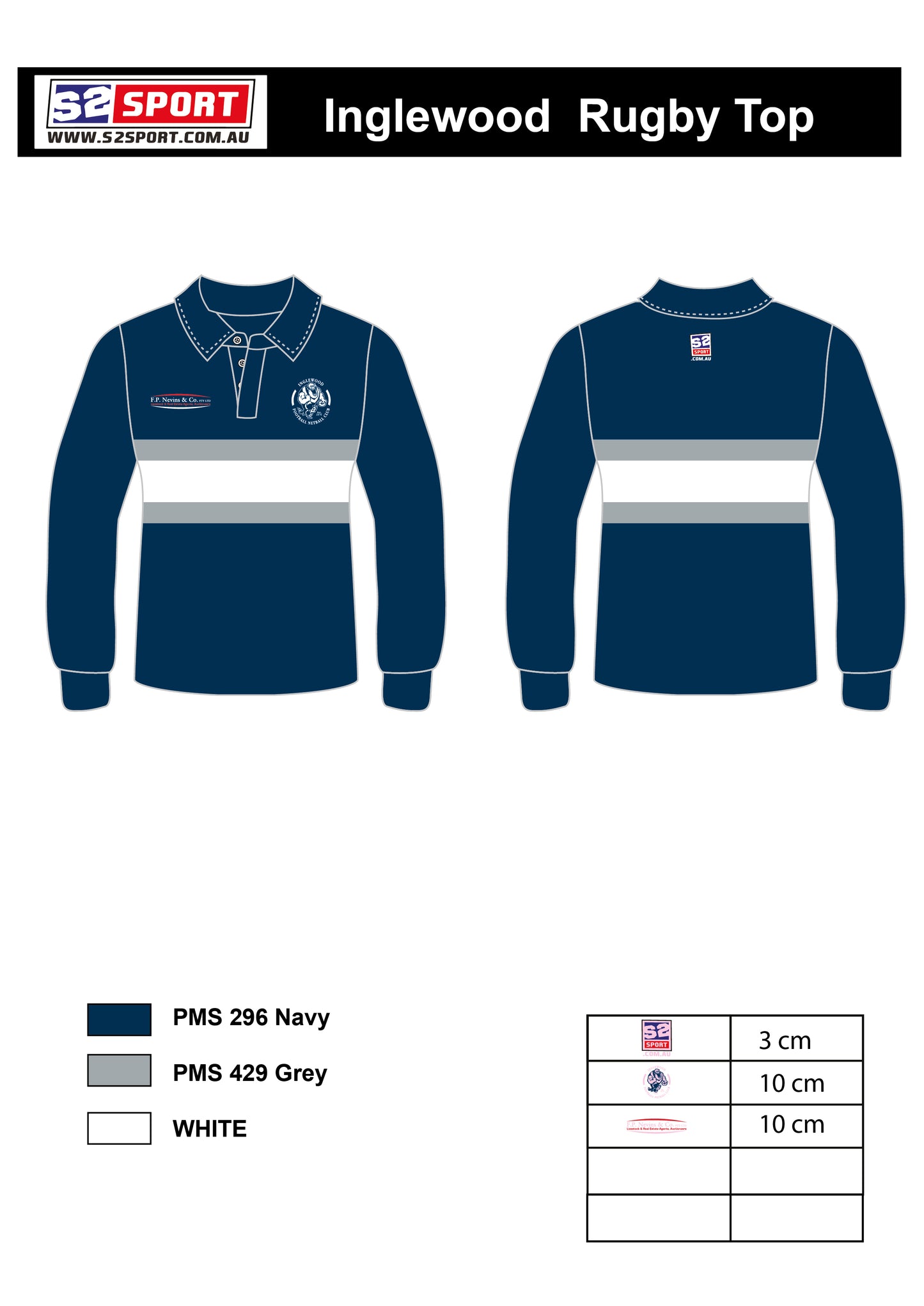 Inglewood Football and Netball Club Rugby Top