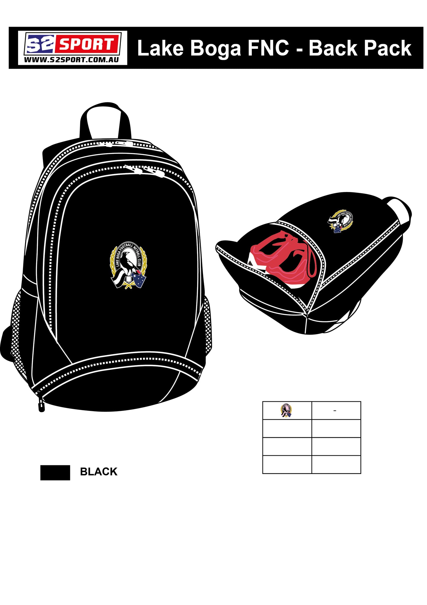 Lake Boga Football Netball Club Bag