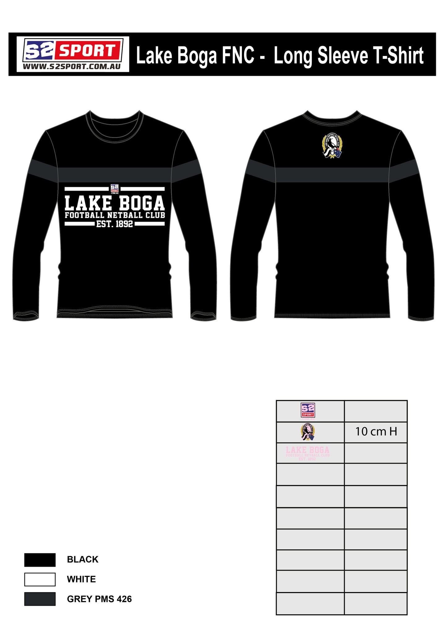 Lake Boga Football Netball Club Long Sleeves T Shirt