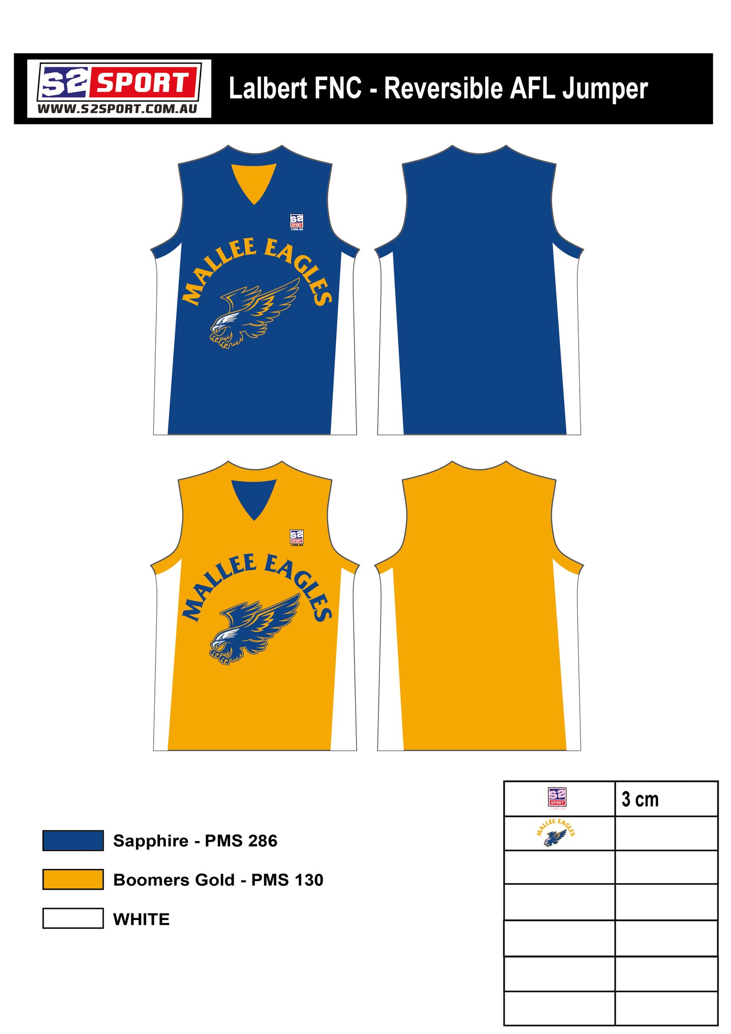 Mallee Eagles Football and Netball Club Reversible AFL Jumper