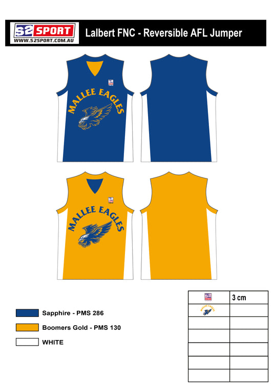 Mallee Eagles Football and Netball Club Reversible AFL Jumper