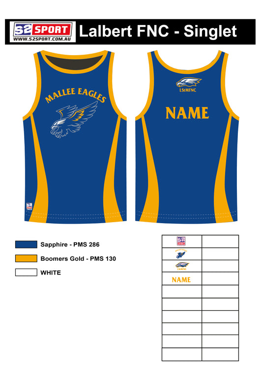 Mallee Eagles Football and Netball Club Singlet